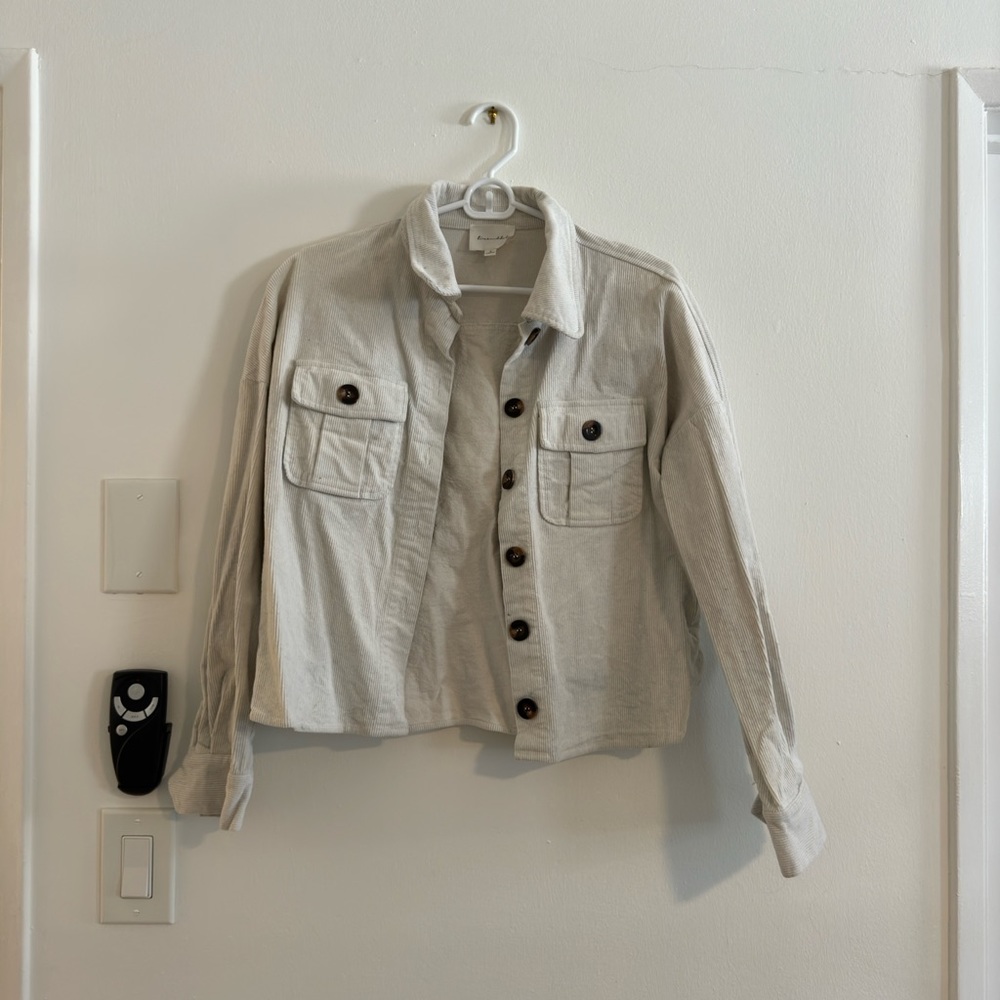 White Corduroy Jacket. Size small
